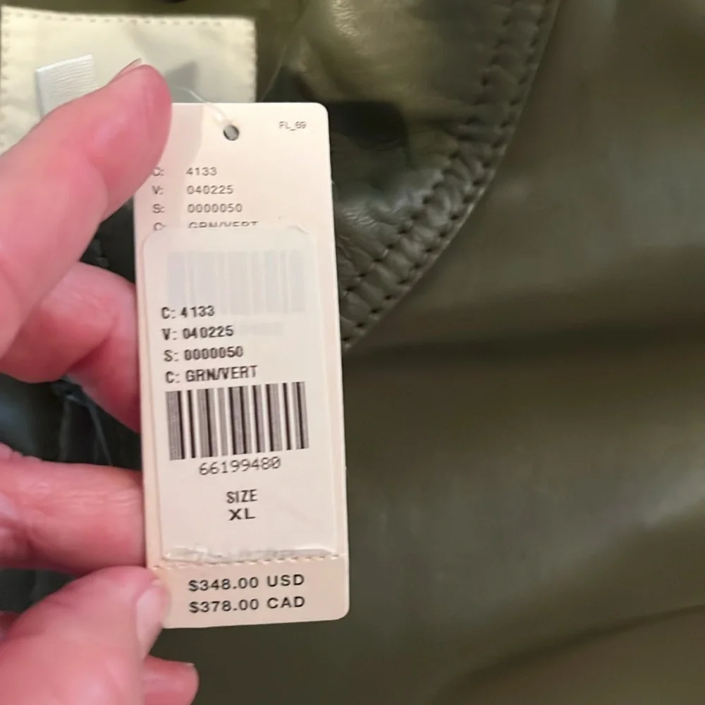 Avec le fils butter soft feminine leather jacket- color is olive drab.  NWT - Picture 4 of 7